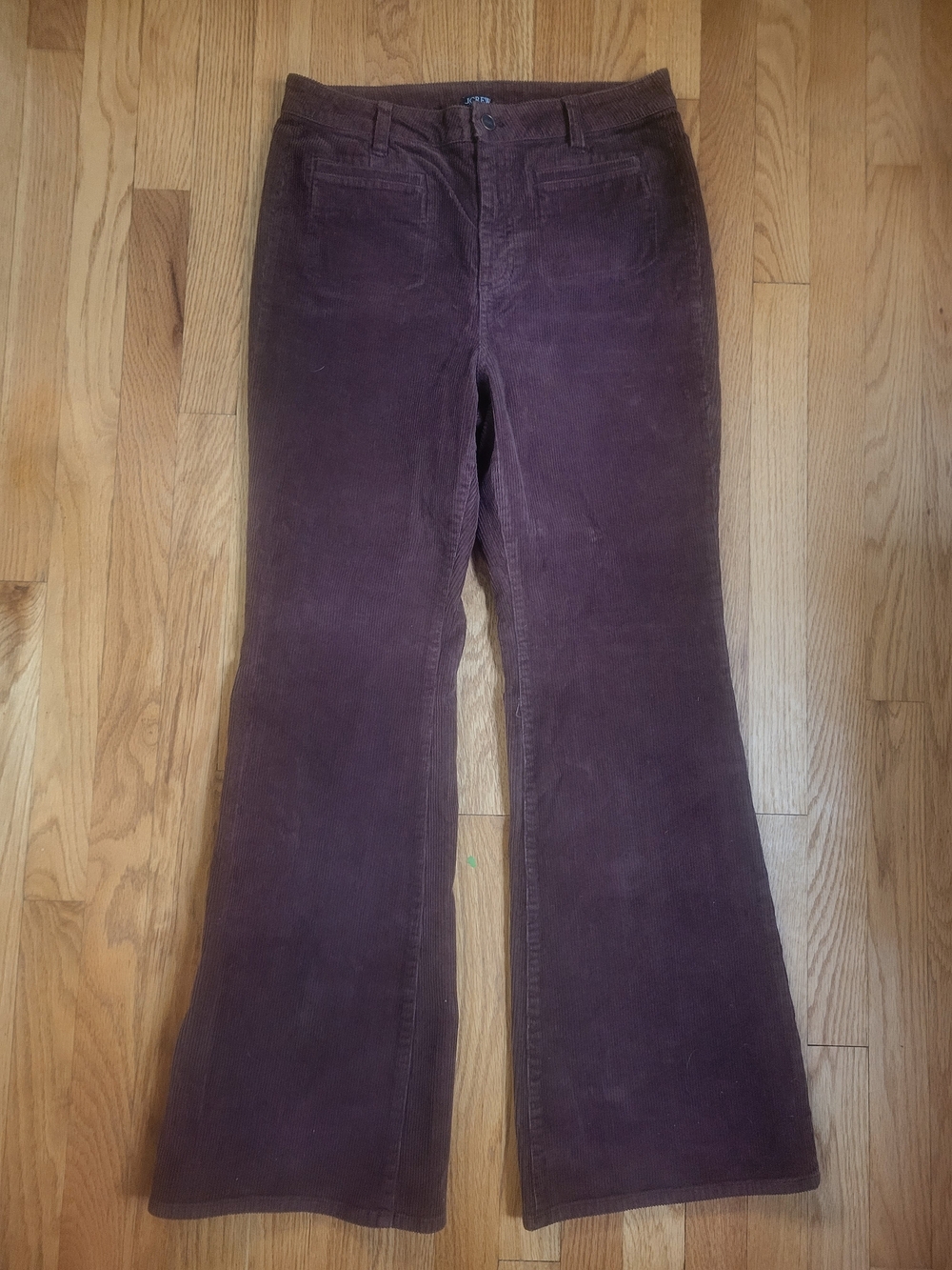 J. Crew Women's Boot Cut Corduroy Pants in Deep Burgundy